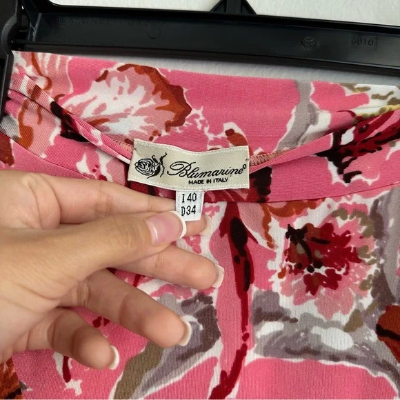 NWT Pink Floral Blumarine Skirt